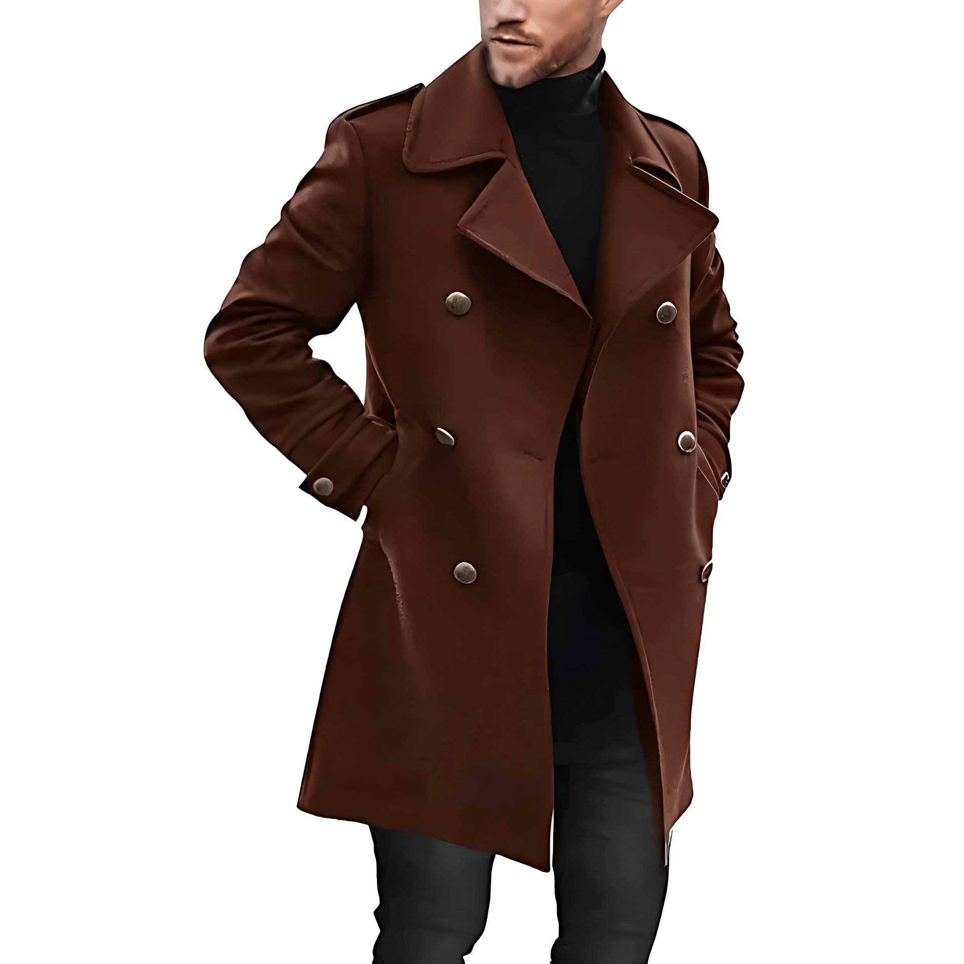 Elegant Classic Fit Wool Overcoat - OutfitLondon