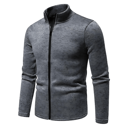 Warm High Neck Full Zip Fleece Jacket - OutfitLondon