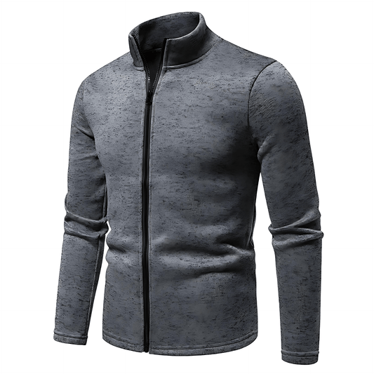 Warm High Neck Full Zip Fleece Jacket - OutfitLondon