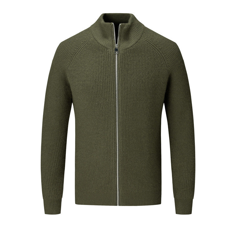 Cozy Crew Neck Knitted Cardigan Sweater - OutfitLondon