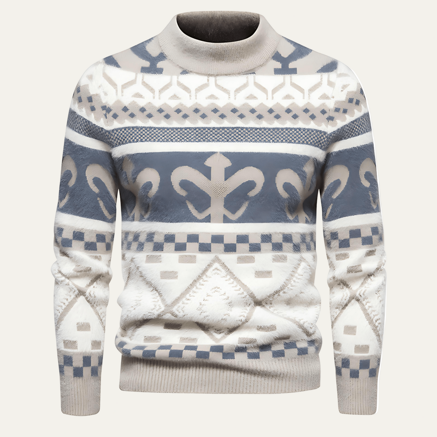 Warm Nordic Style Crew Neck Knit Sweater - OutfitLondon
