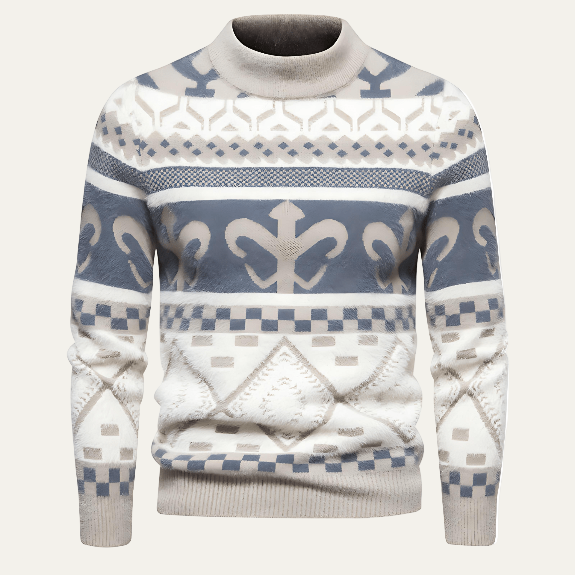 Warm Nordic Style Crew Neck Knit Sweater - OutfitLondon