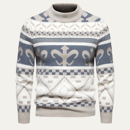 Warm Nordic Style Crew Neck Knit Sweater - OutfitLondon