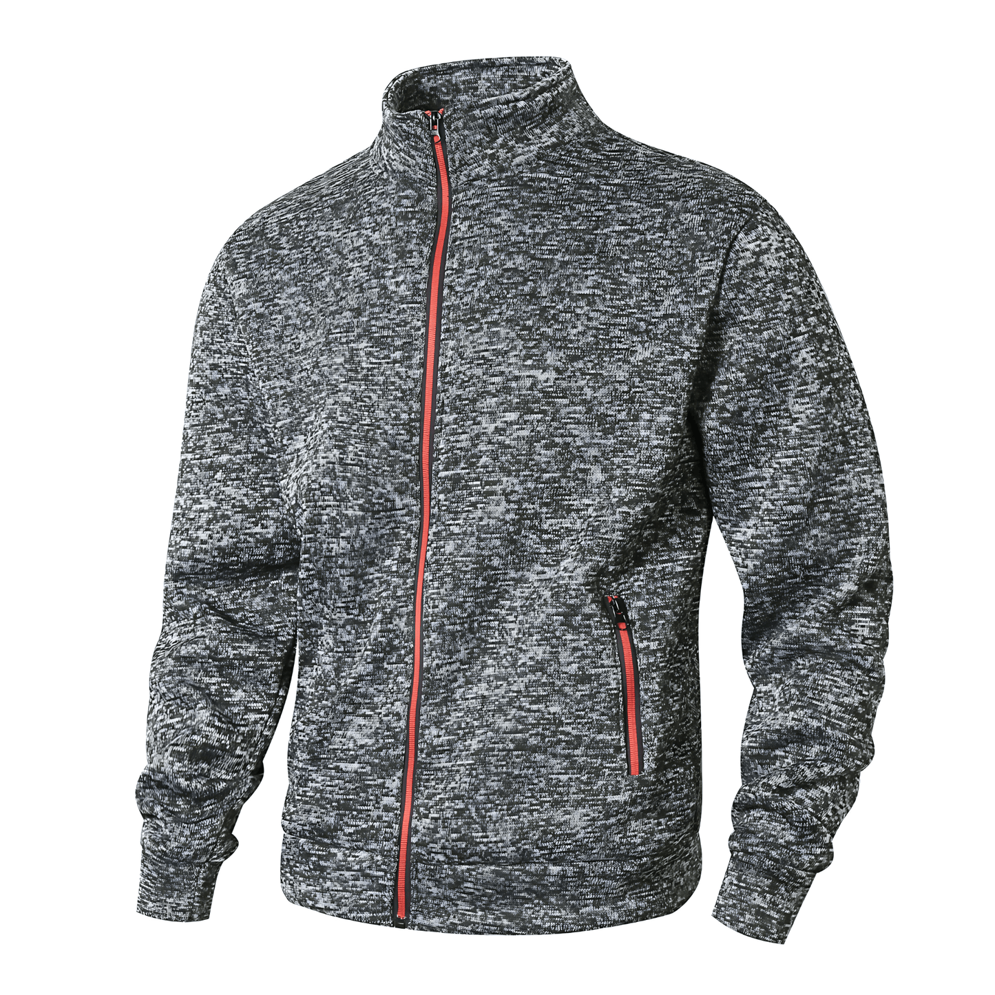 Warm High Neck Zip Up Fleece Jacket - OutfitLondon
