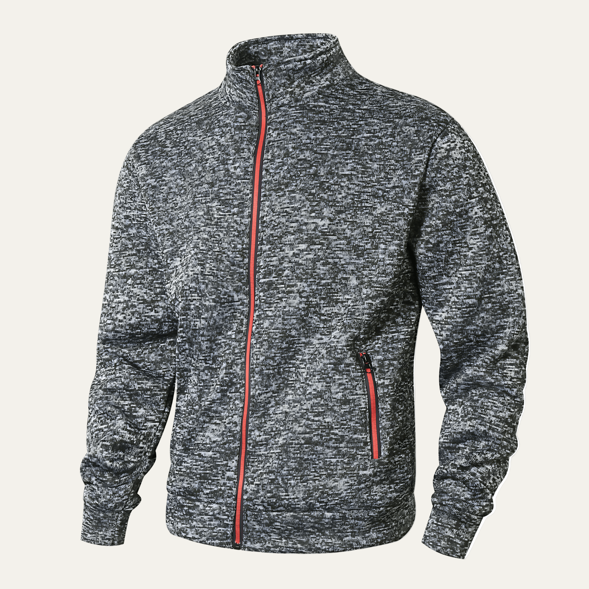 Men's Zip Up Sports Jacket with Contrast Details - OutfitLondon