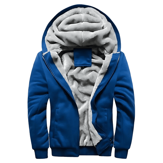 Warm Hooded Quilted Fleece Coat - OutfitLondon
