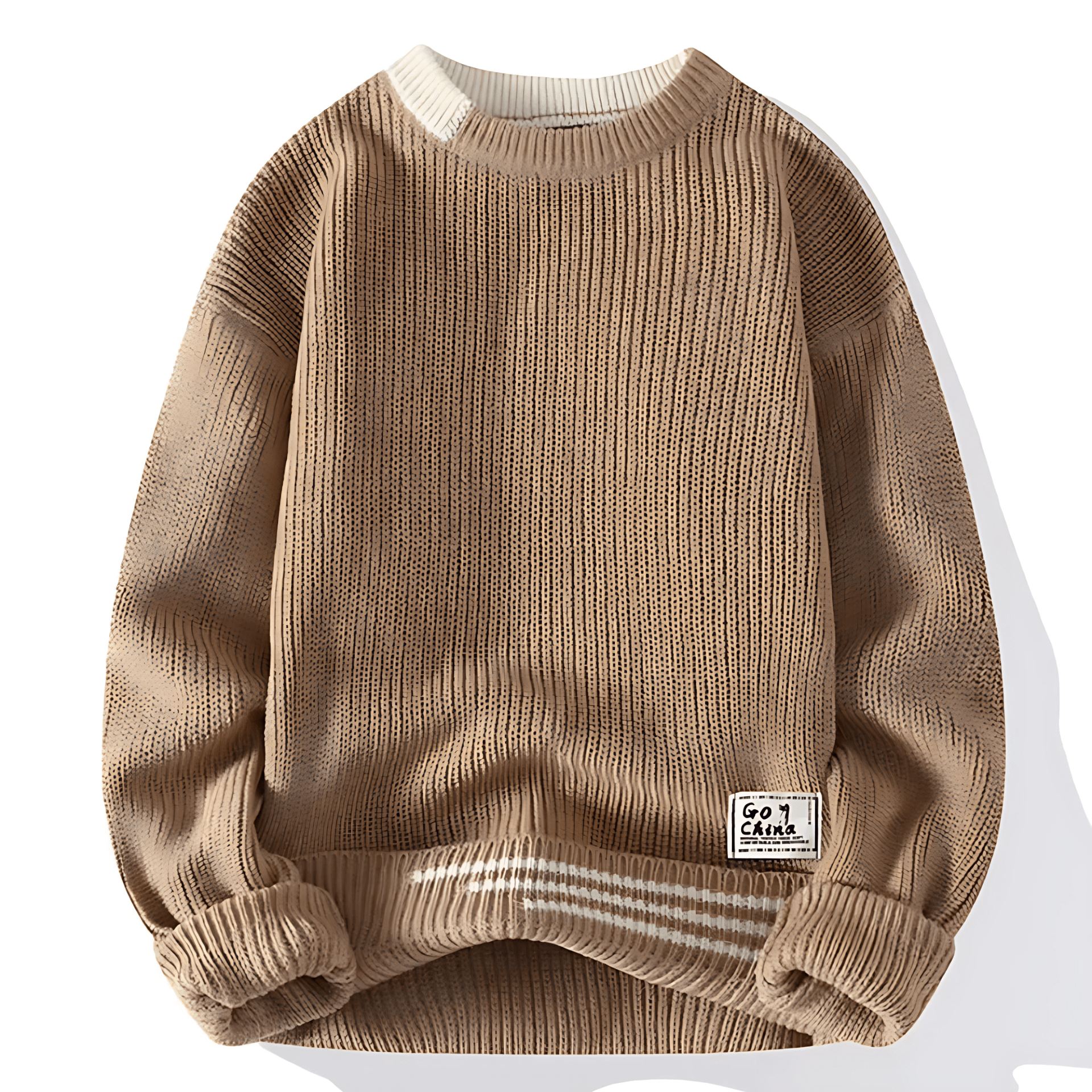 Cozy Crew Neck Casual Sweater Loose Fit - OutfitLondon