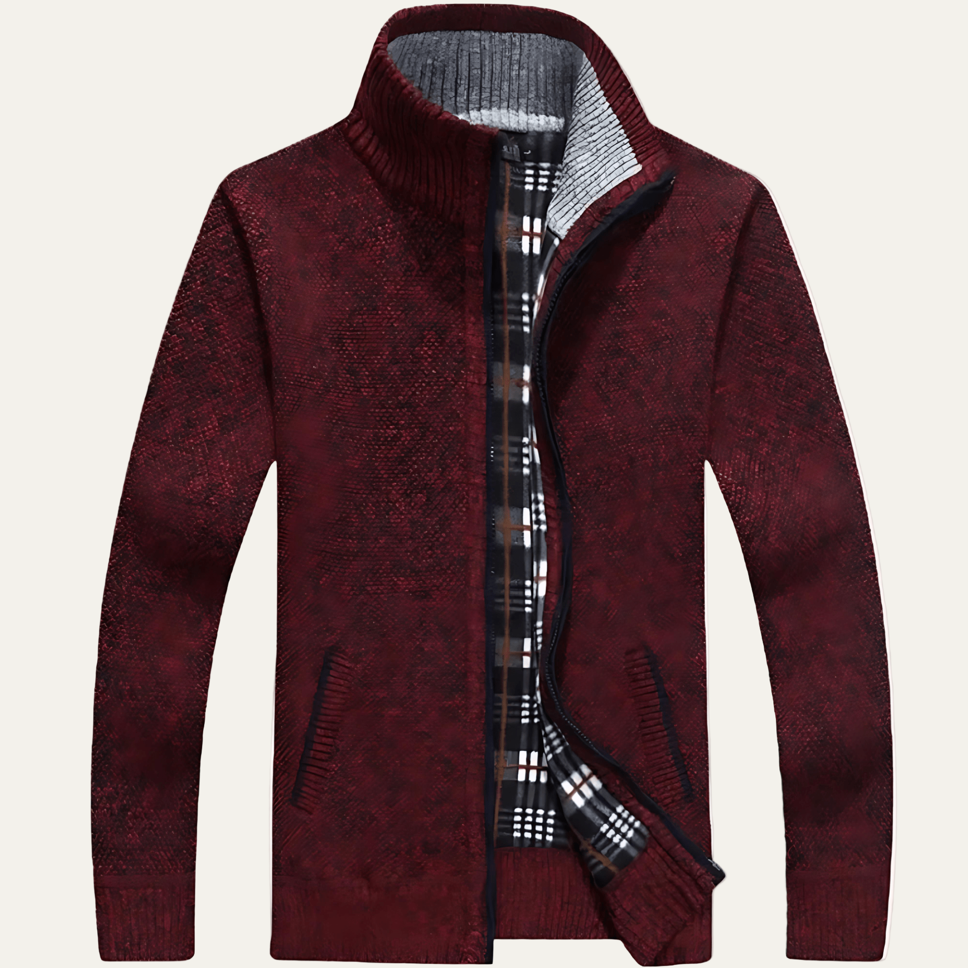 Men's Thick Warm Zip Up Fleece Jacket - OutfitLondon