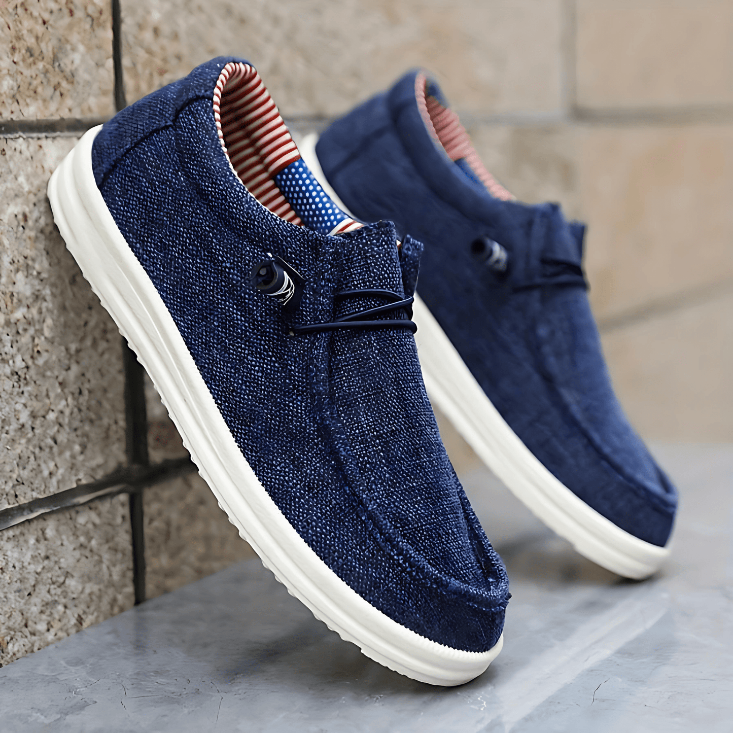Comfy Breathable Canvas Slip On Sneakers - OutfitLondon