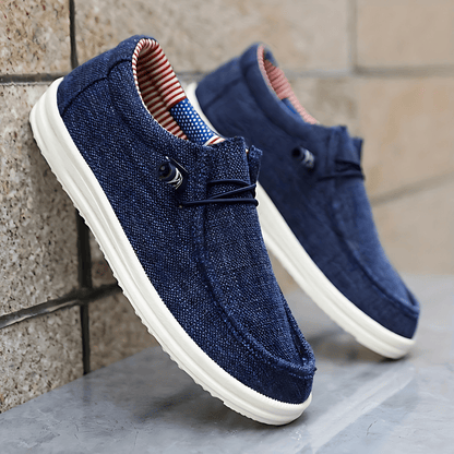 Comfy Breathable Canvas Slip On Sneakers - OutfitLondon