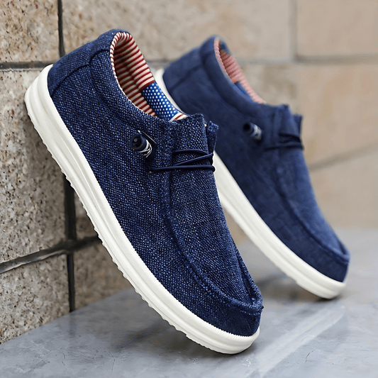 Comfy Breathable Canvas Slip On Sneakers - OutfitLondon