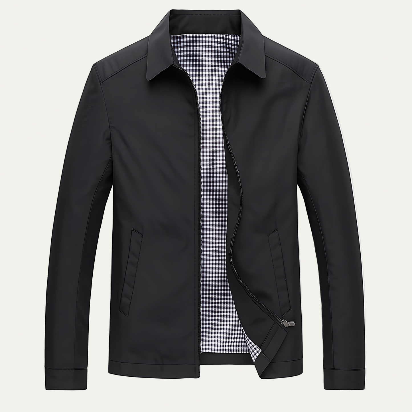 Men's Vintage Water Resistant Jacket with Plaid Lining - OutfitLondon