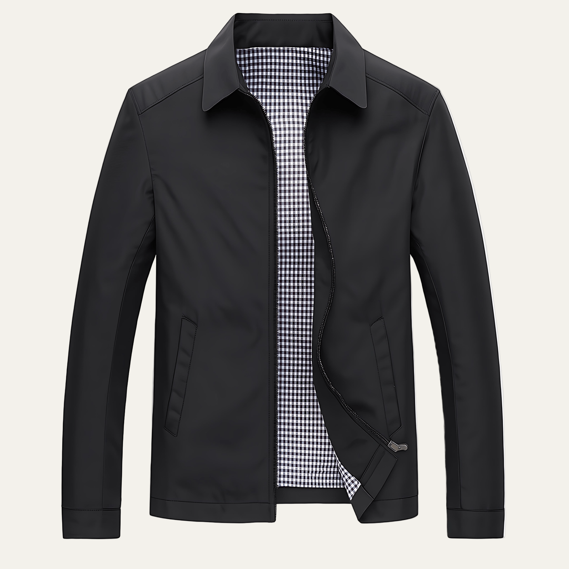 Men's Vintage Water Resistant Jacket with Plaid Lining - OutfitLondon