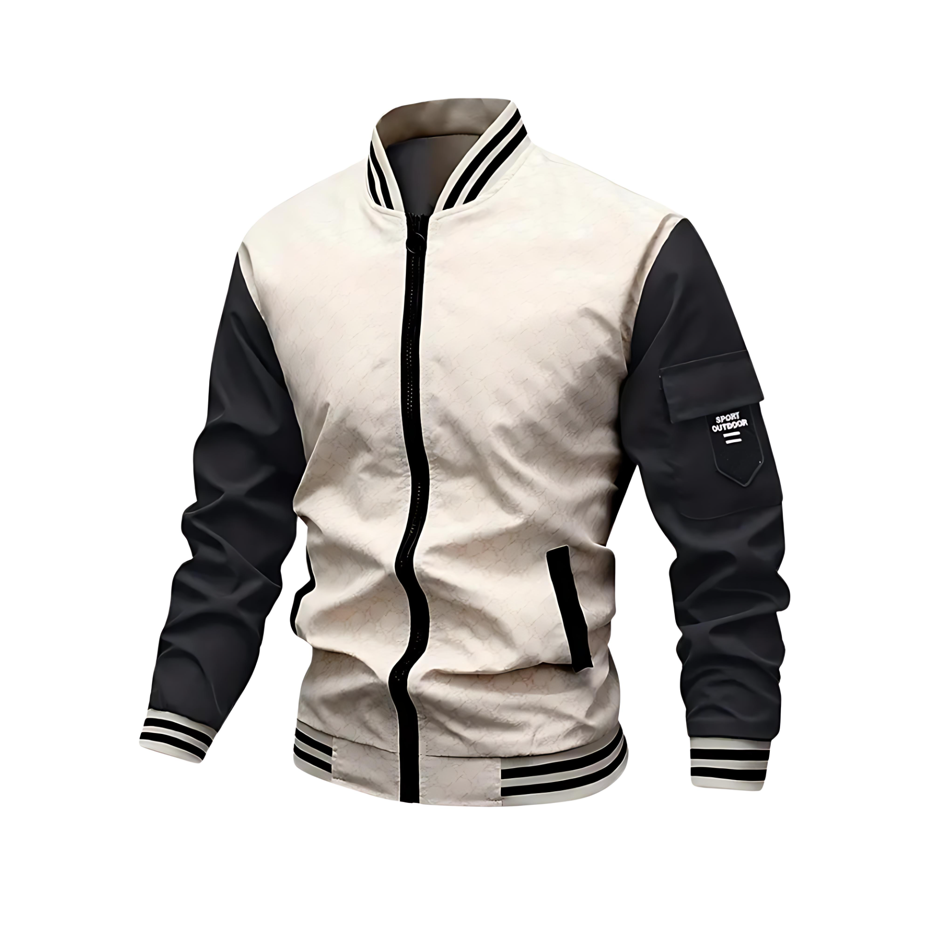 Men's Colorblock Printed Bomber Jacket - OutfitLondon