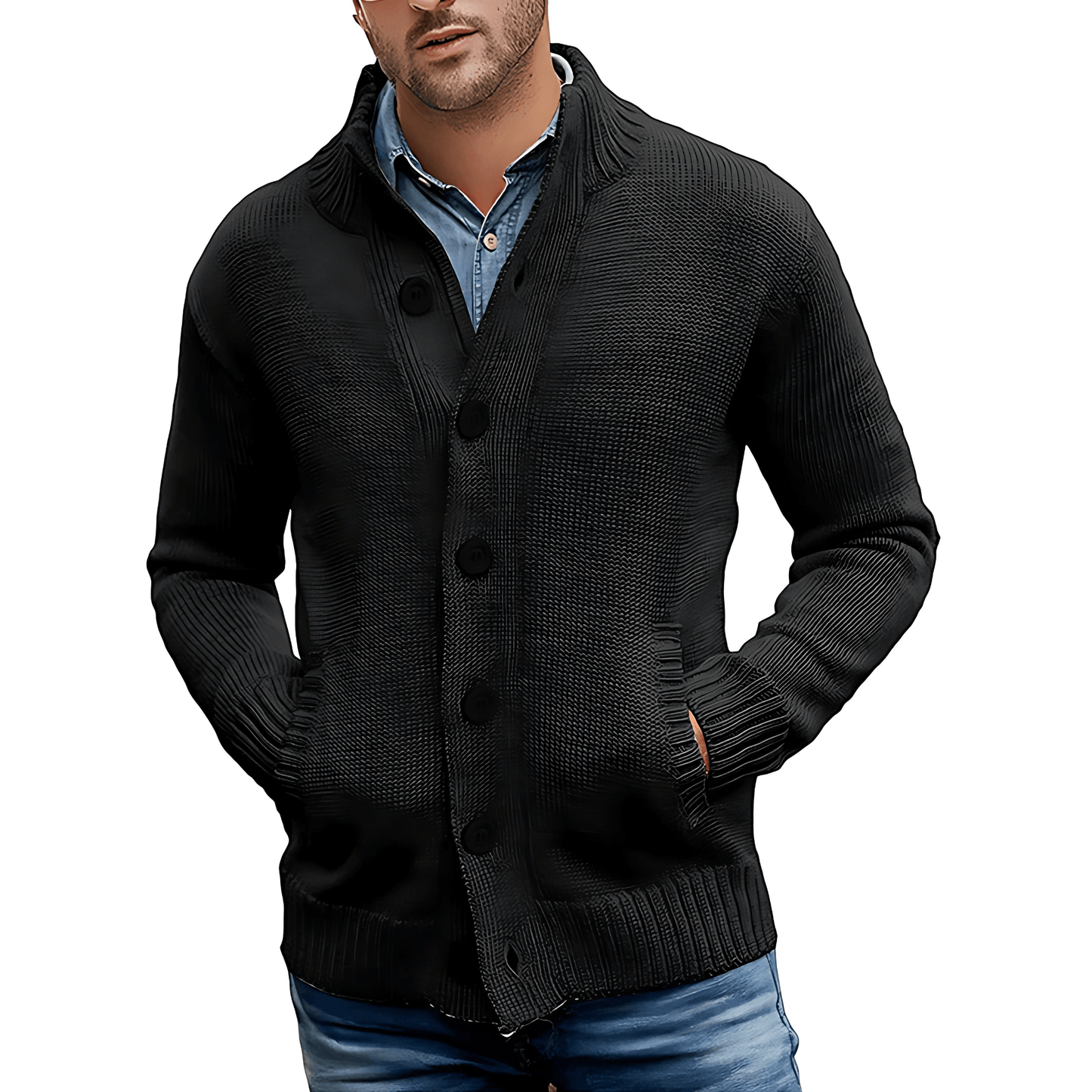 Stylish Pocket Cardigan Sweater - OutfitLondon