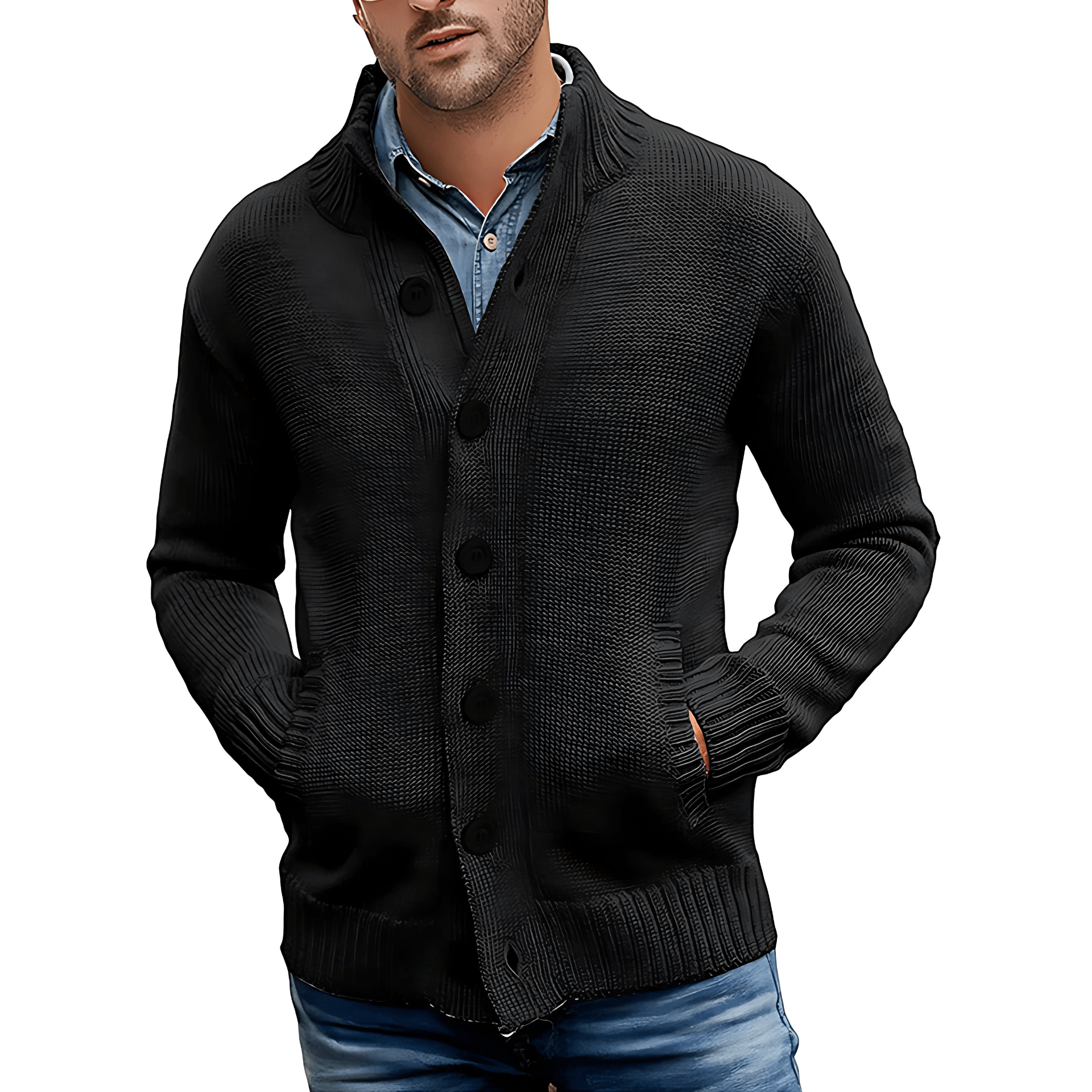 Stylish Pocket Cardigan Sweater - OutfitLondon