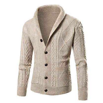 Cozy Cable Knit Sweater Cardigan - OutfitLondon