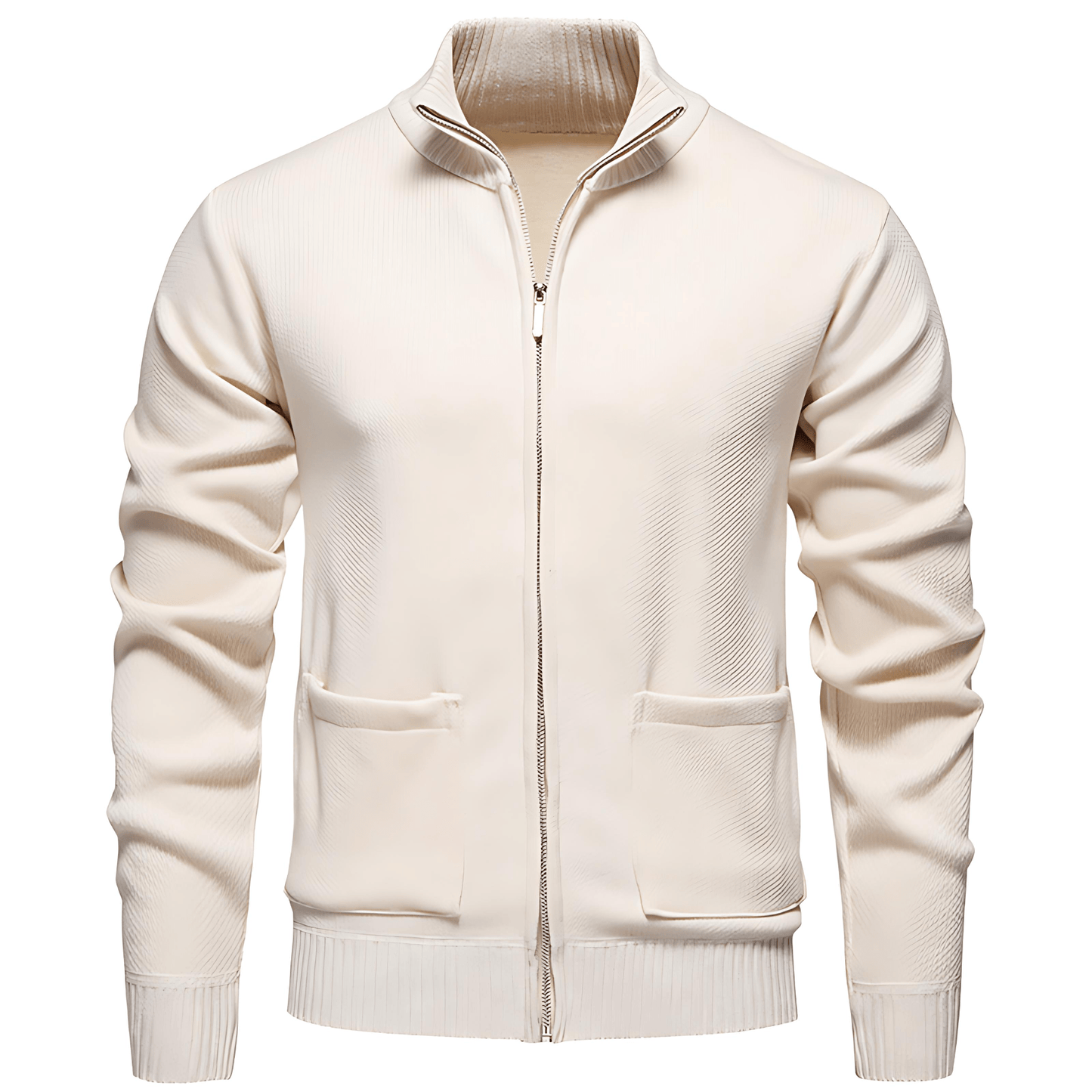 Versatile Zip Up Cardigan with Pockets - OutfitLondon
