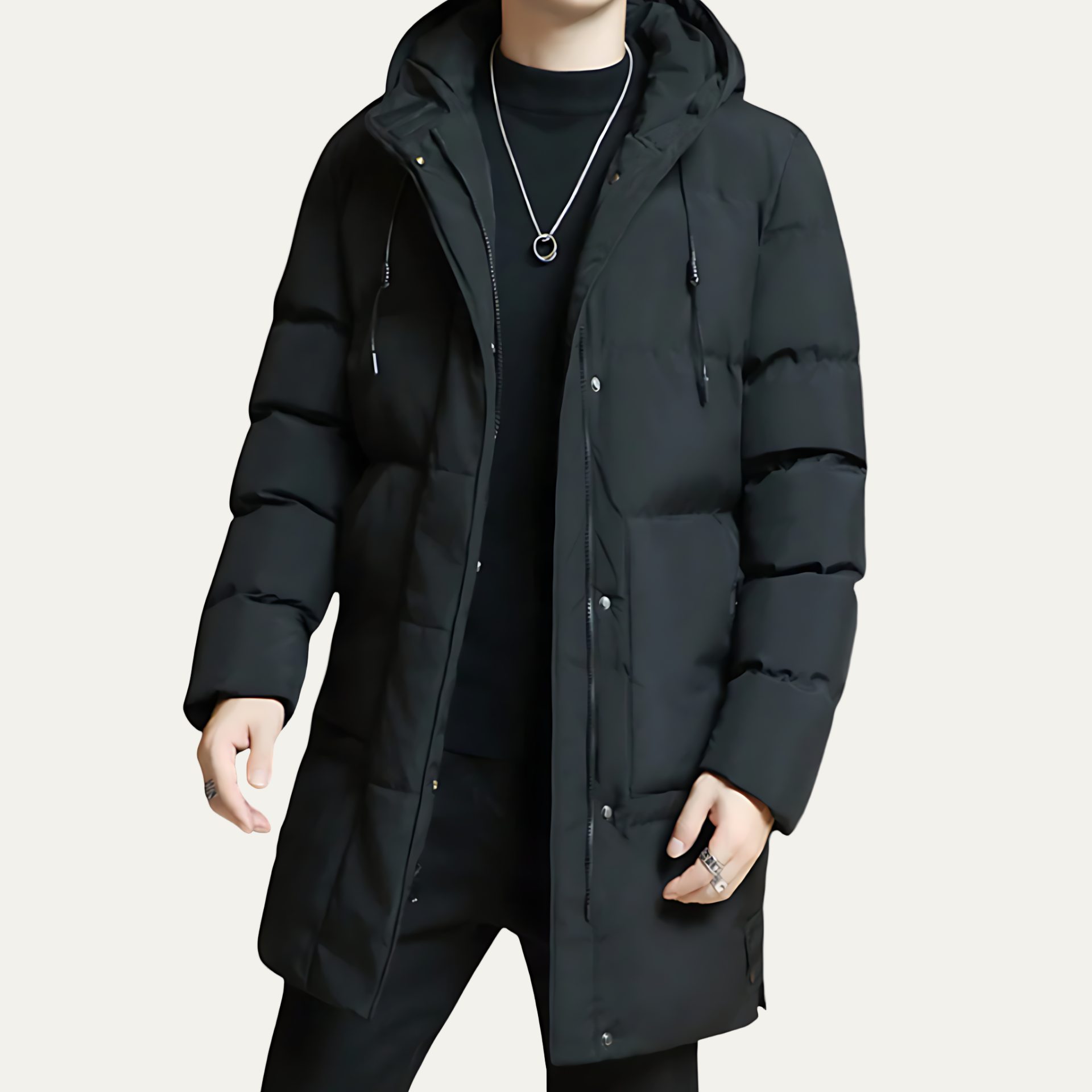 Warm Waterproof Hooded Puffer Jacket - OutfitLondon