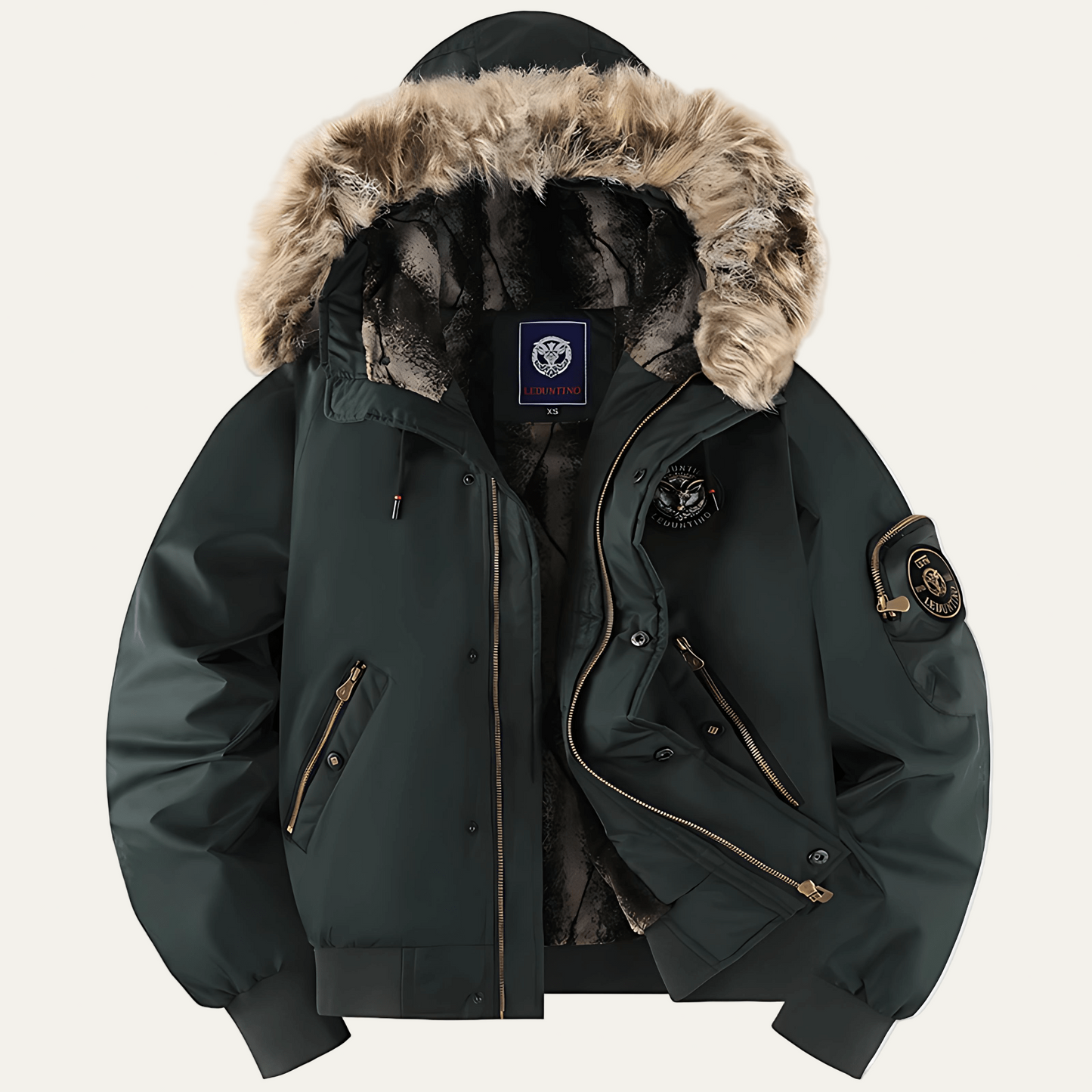 Men's Waterproof Travel Parka with Removable Fur Hood - OutfitLondon
