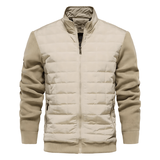 Warm Padded Zip Up Bomber Jacket - OutfitLondon
