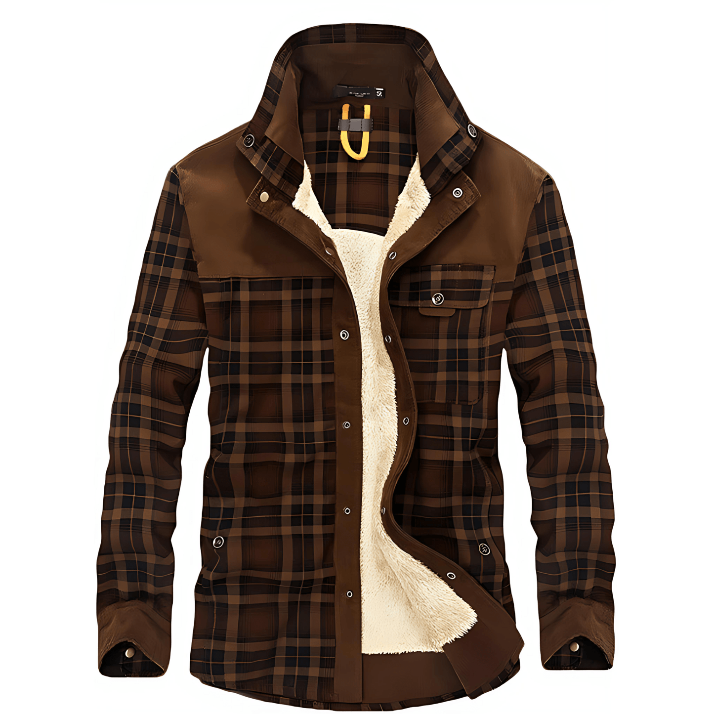 Comfortable Plaid Flannel Lined Shirt Jacket - OutfitLondon