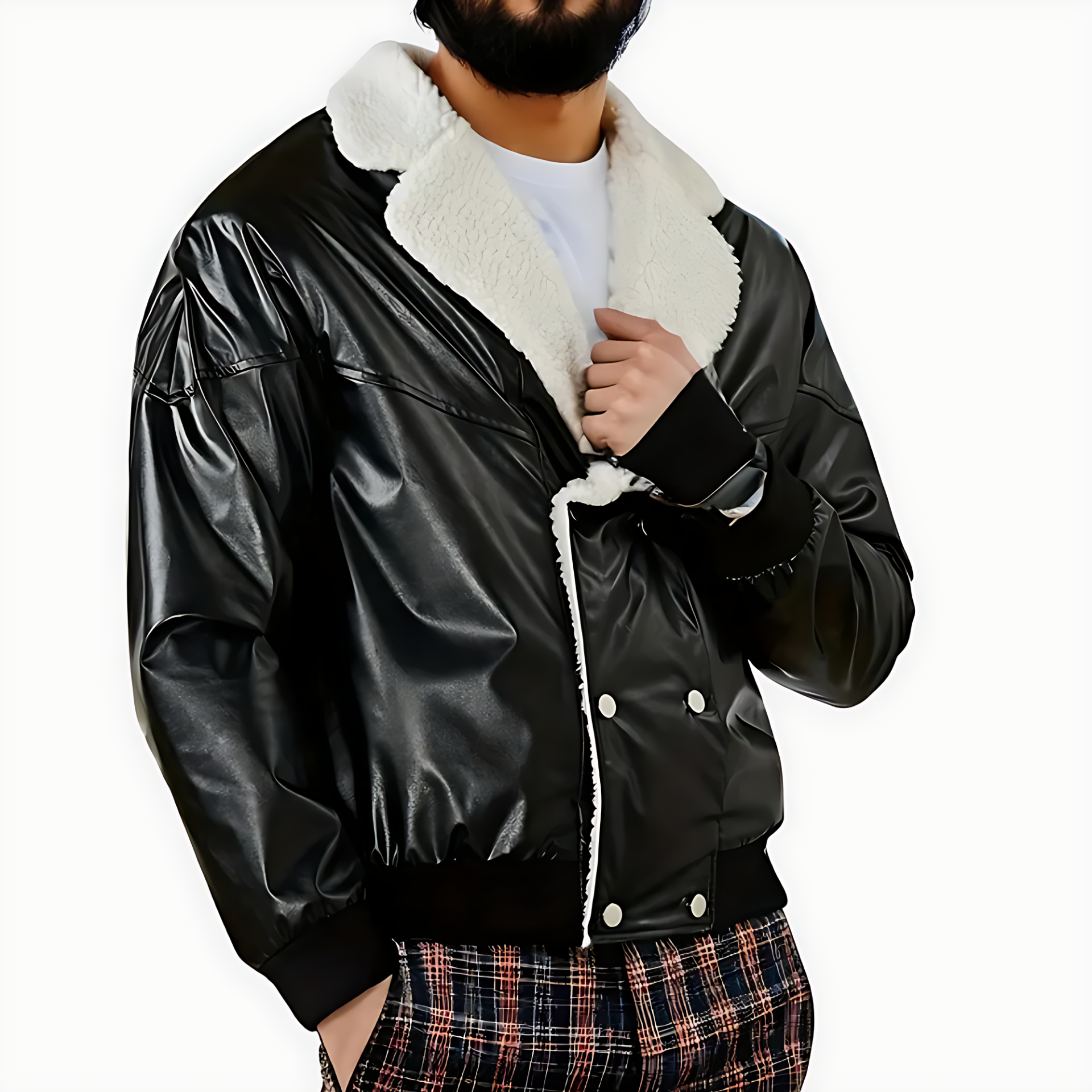 Comfy Fit Fleece Lined Bomber Jacket - OutfitLondon