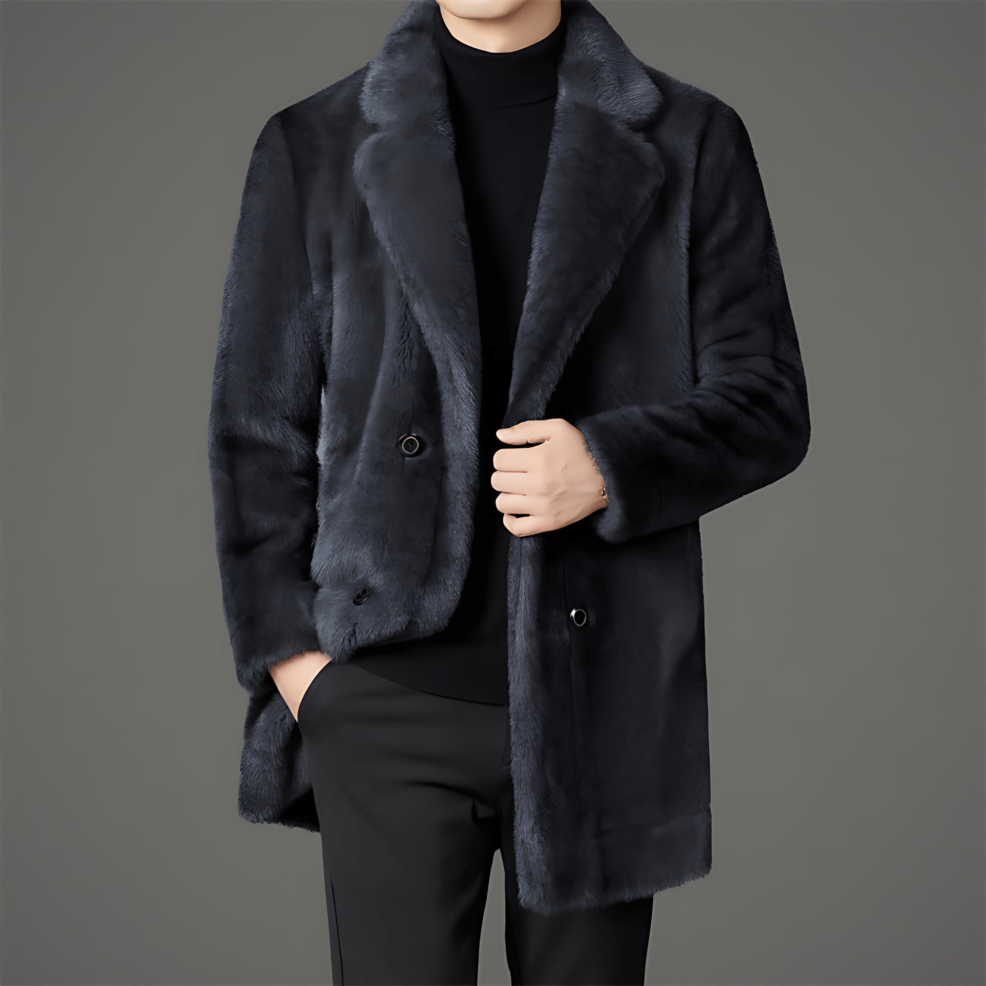 Warm Reversible Faux Fur Parka Coat - OutfitLondon