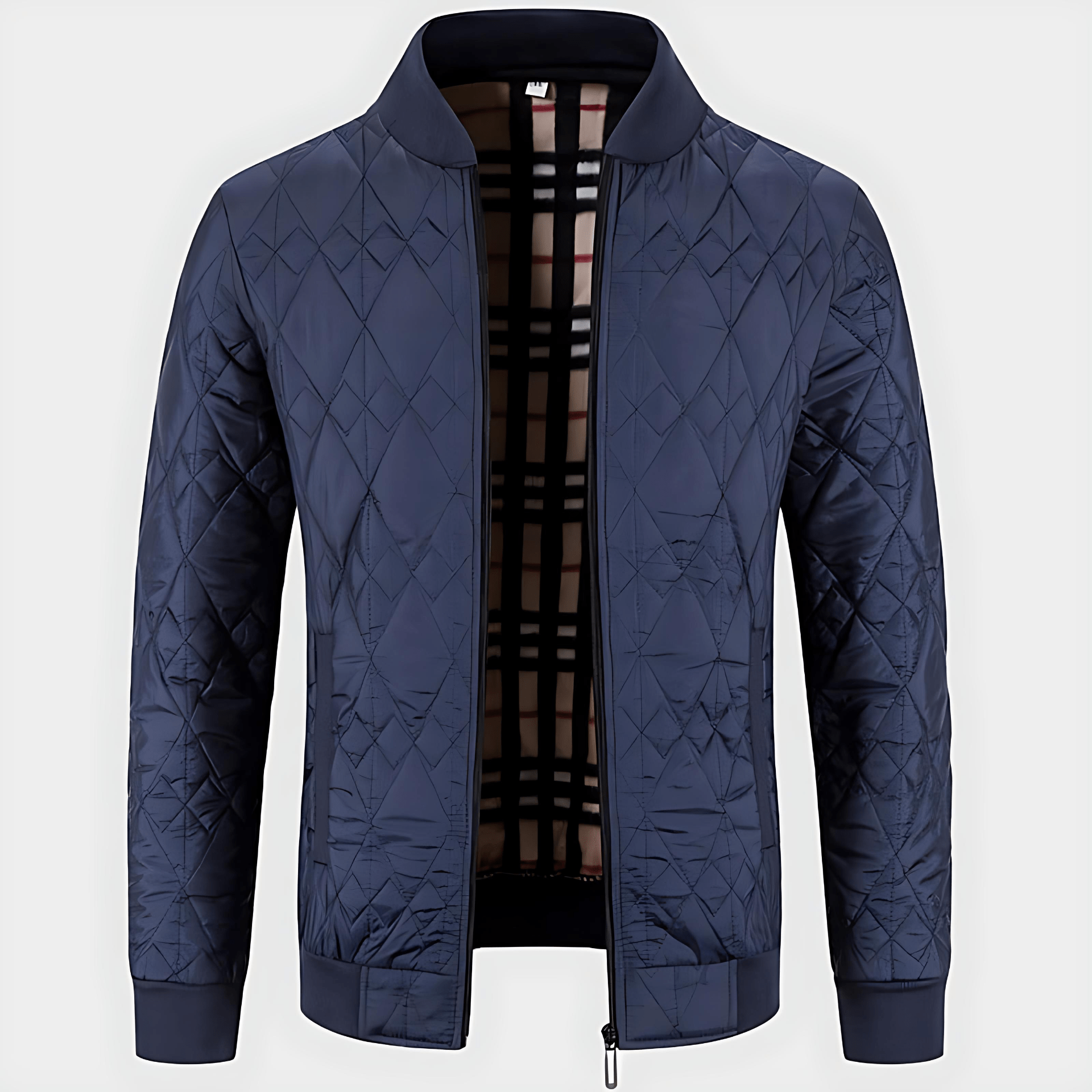Warm Padded Quilted Bomber Jacket - OutfitLondon