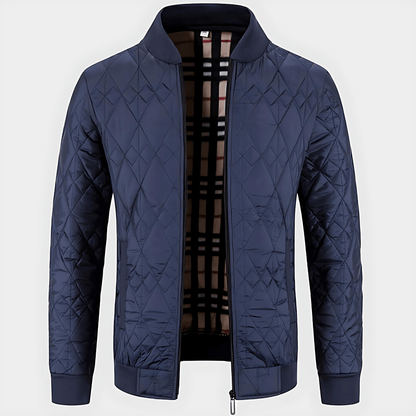 Warm Padded Quilted Bomber Jacket - OutfitLondon