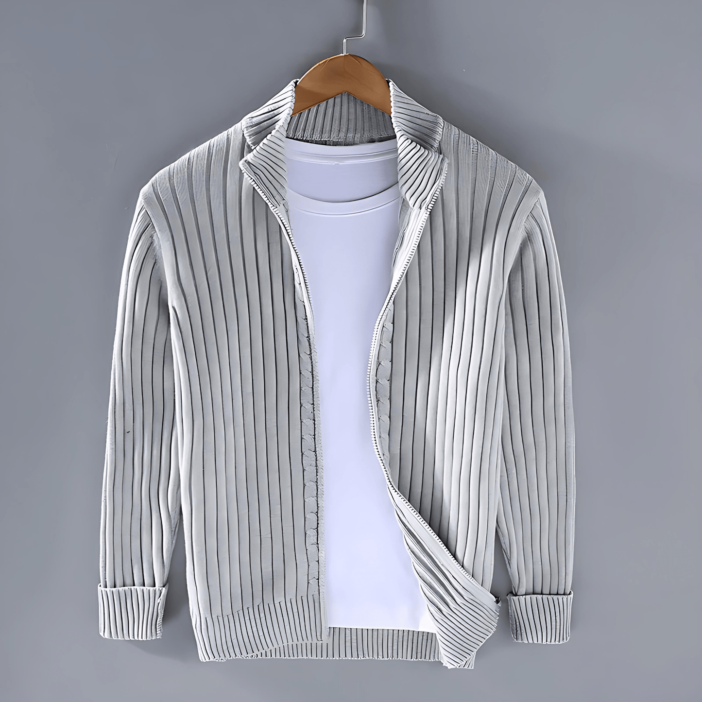 Soft Ribbed Open Cardigan Sweater - OutfitLondon