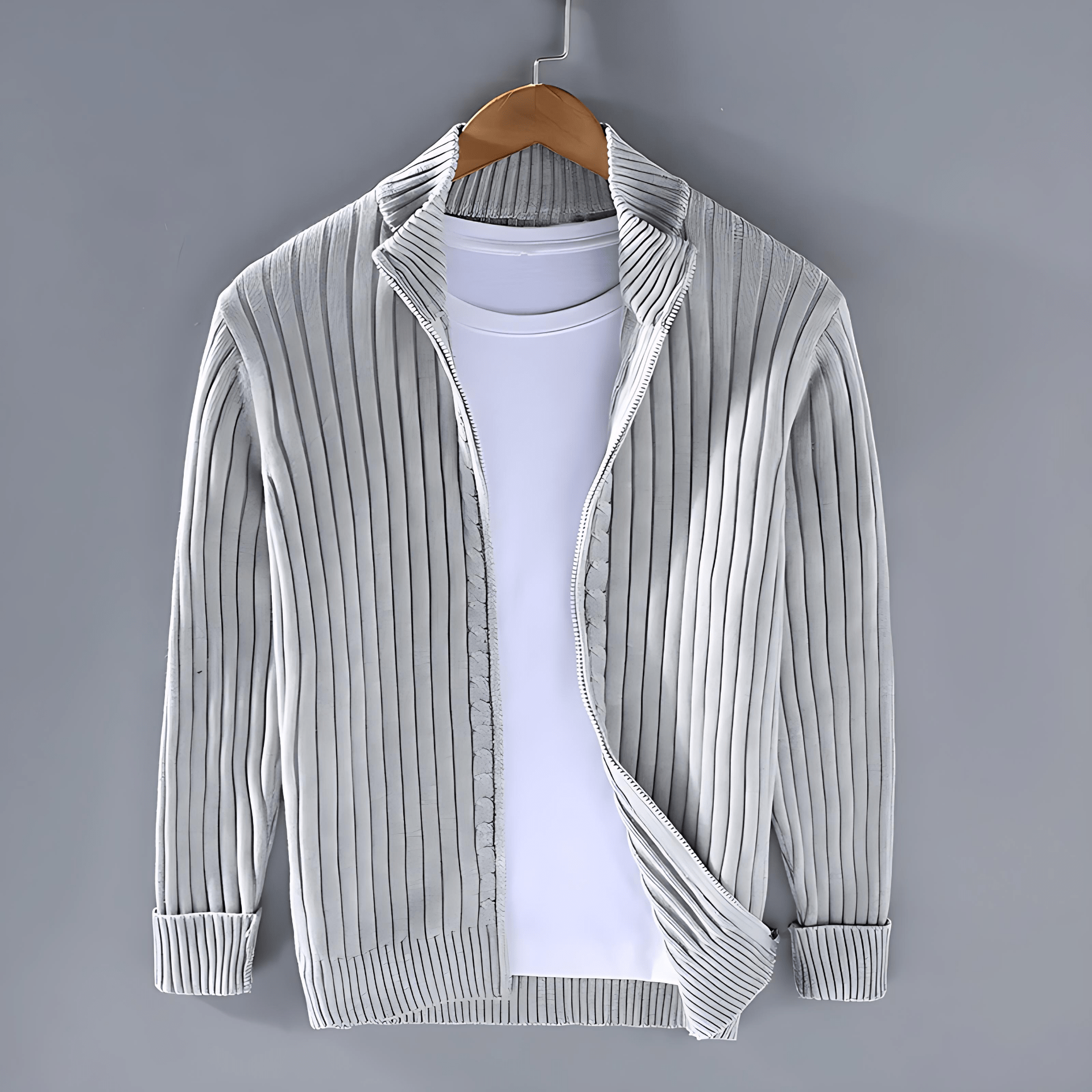 Soft Ribbed Open Cardigan Sweater - OutfitLondon
