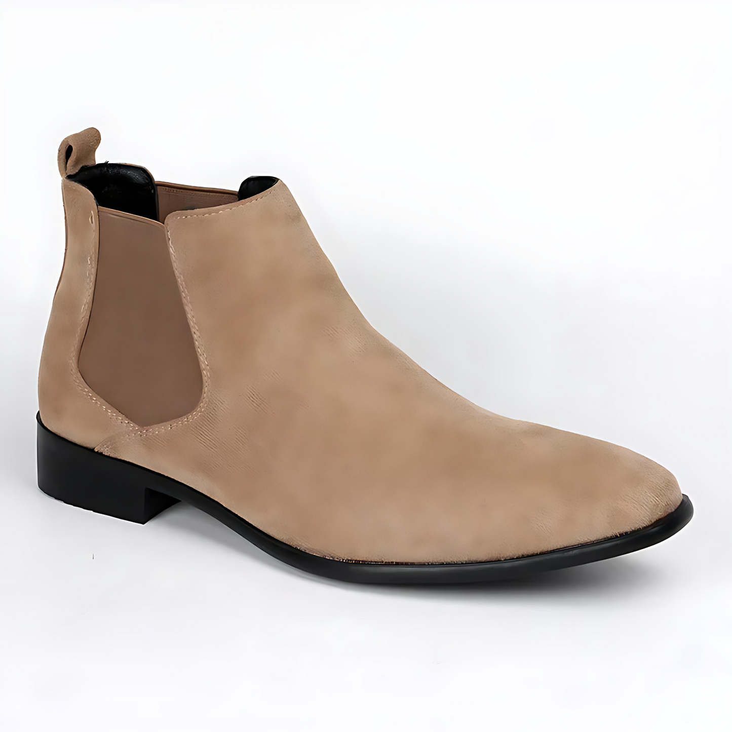 Men's Simple Black Leather Ankle Boots - OutfitLondon