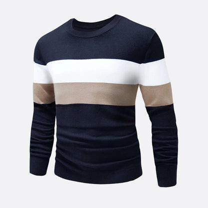 Men's Striped Crew Neck Sweater
