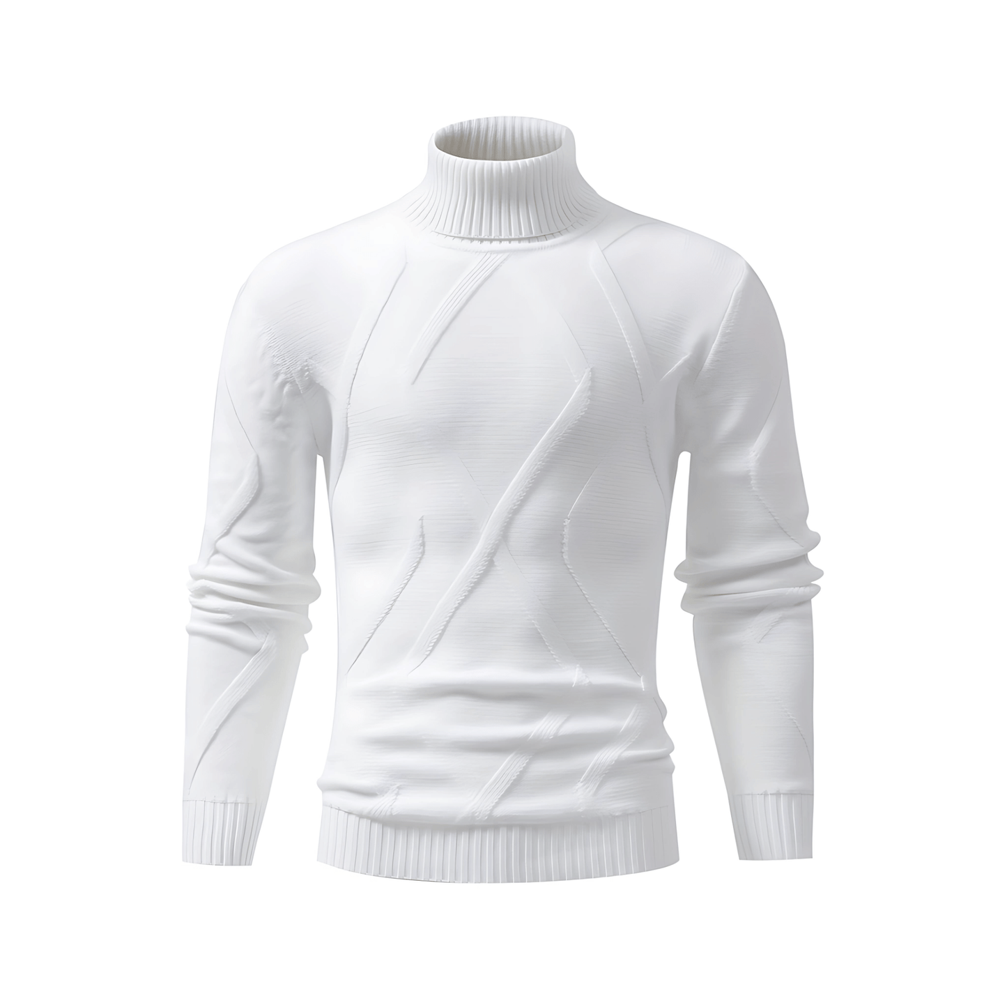 Men's Patterned Crew Neck Knit Sweater - OutfitLondon