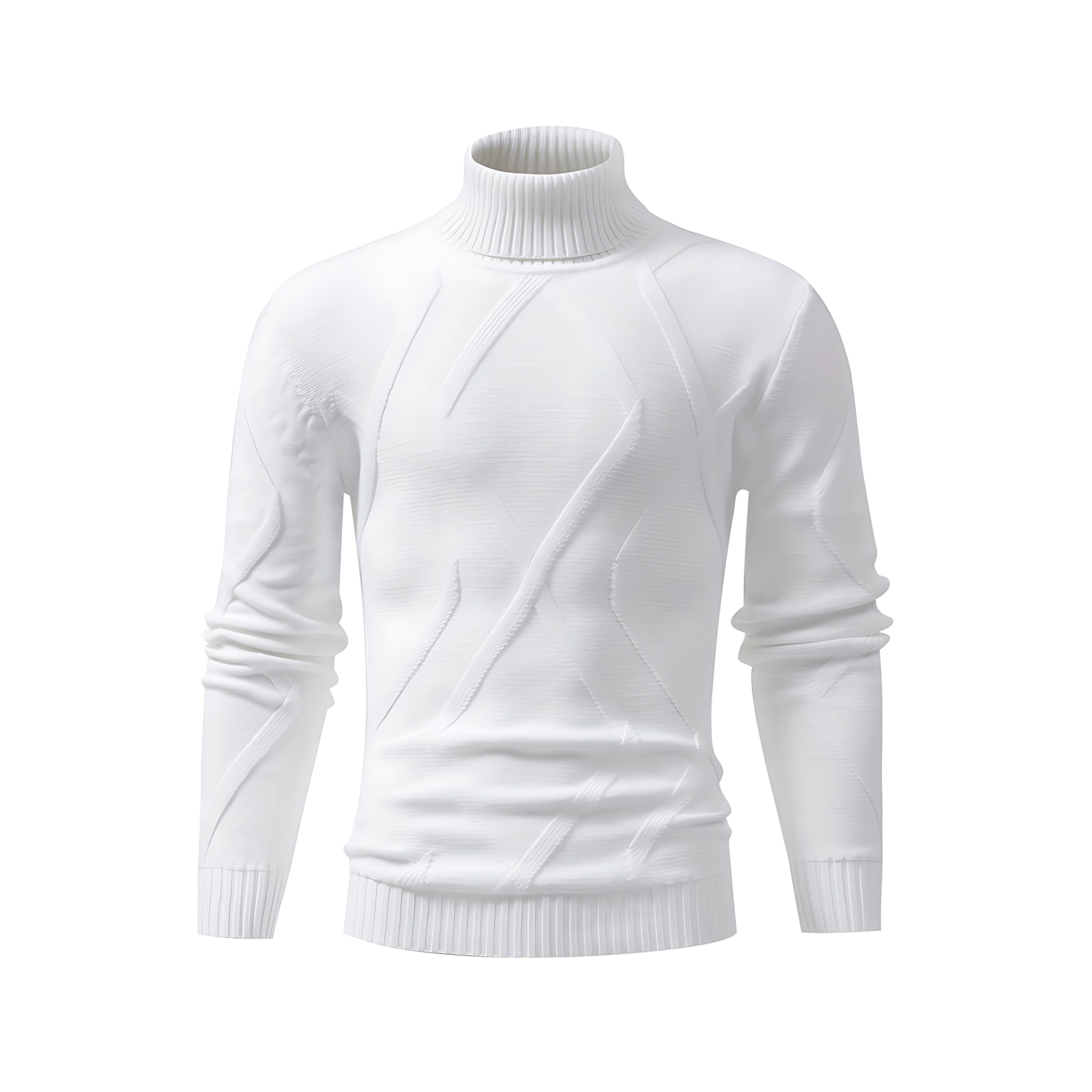 Men's Patterned Crew Neck Knit Sweater - OutfitLondon