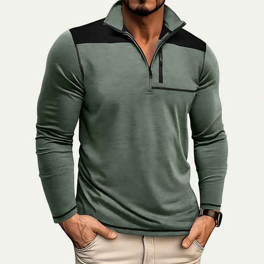 Men's Fitted Zip Up Sweater - OutfitLondon