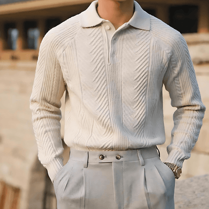 Classic Fit Crew Neck Wool Sweater - OutfitLondon