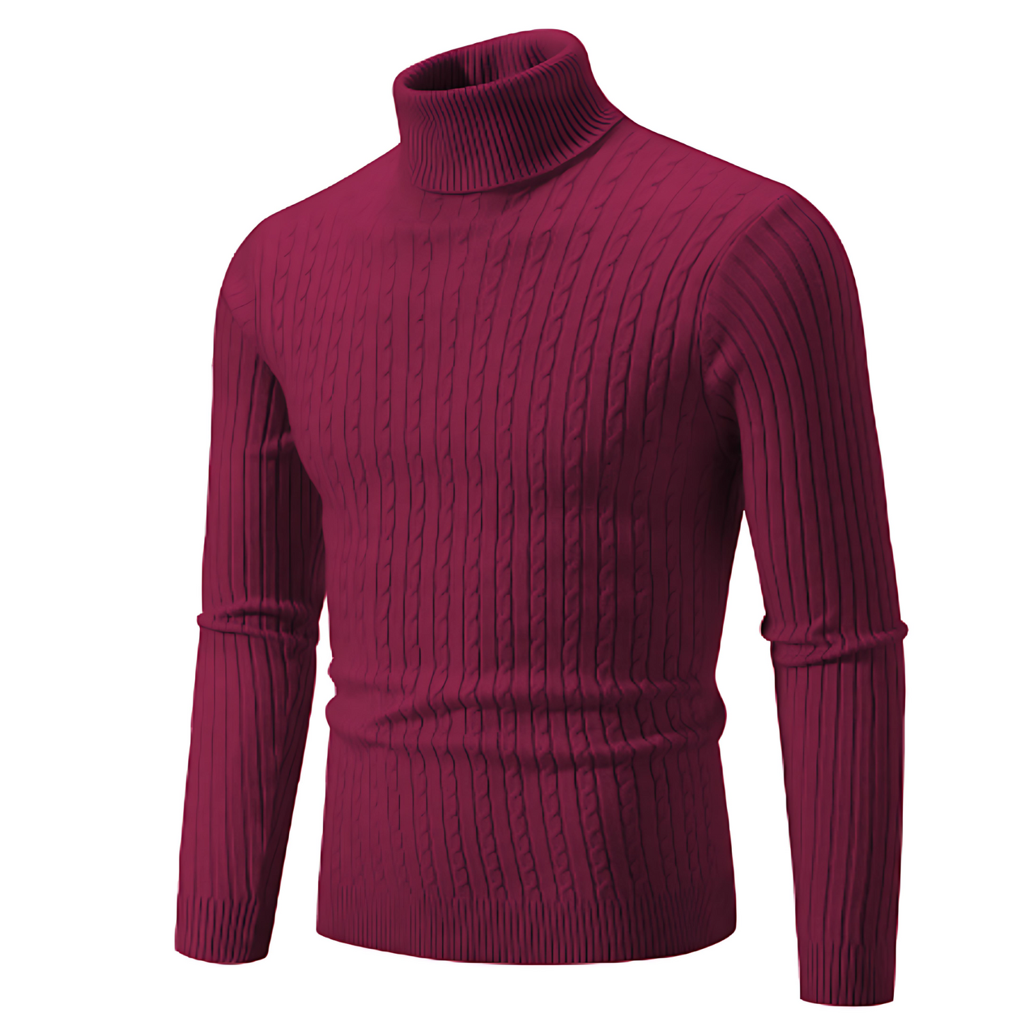 Thin Fit Merino Wool Turtleneck Sweater - OutfitLondon