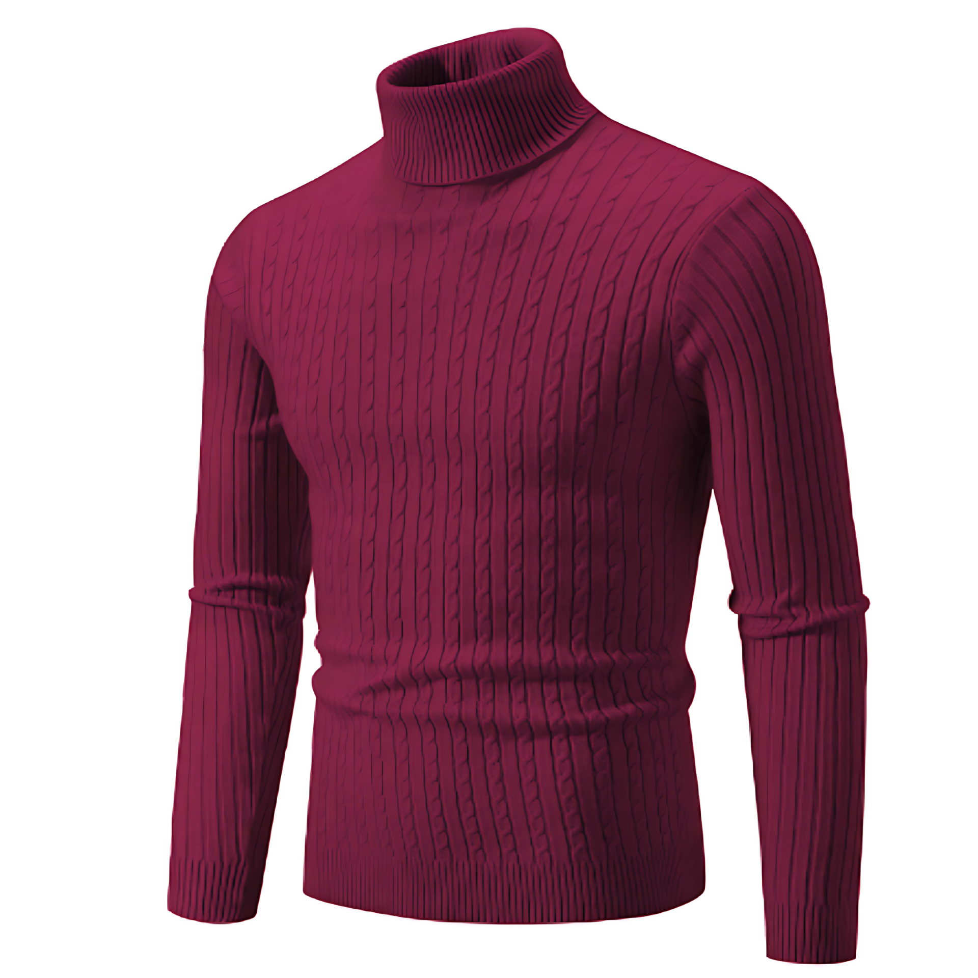 Thin Fit Merino Wool Turtleneck Sweater - OutfitLondon
