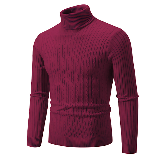 Thin Fit Merino Wool Turtleneck Sweater - OutfitLondon