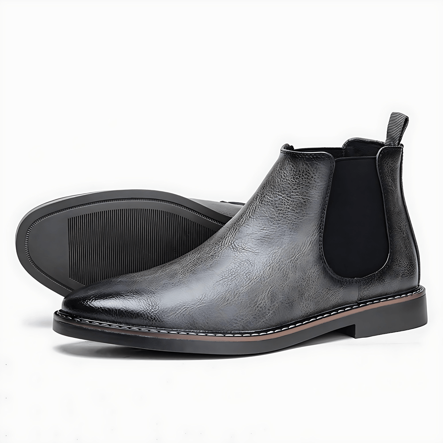 Smart Men's Leather Ankle Boots - OutfitLondon