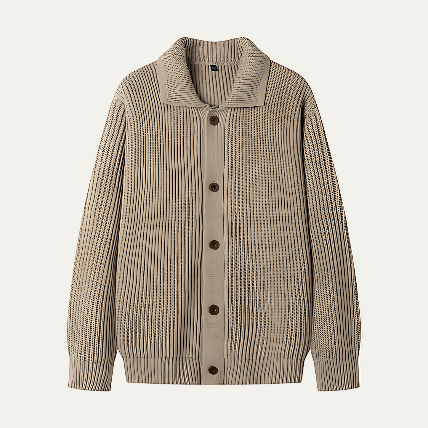 Men's Thick Cable Pattern Sweater Cardigan - OutfitLondon