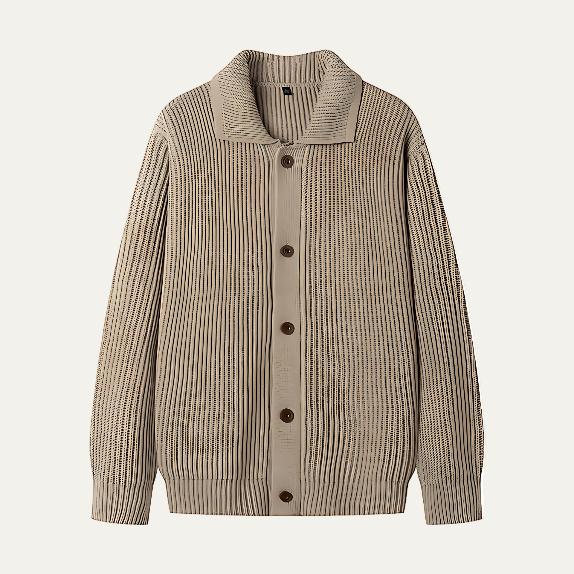 Men's Thick Cable Pattern Sweater Cardigan - OutfitLondon