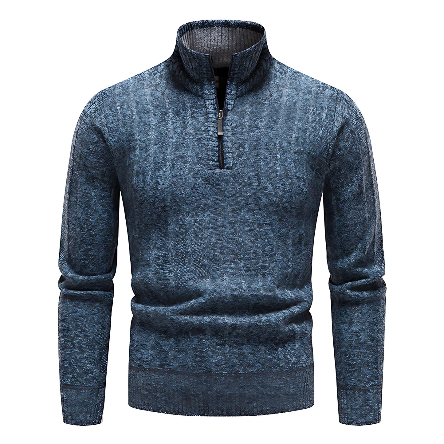 Tall Neck Warm Knit Sweater - OutfitLondon