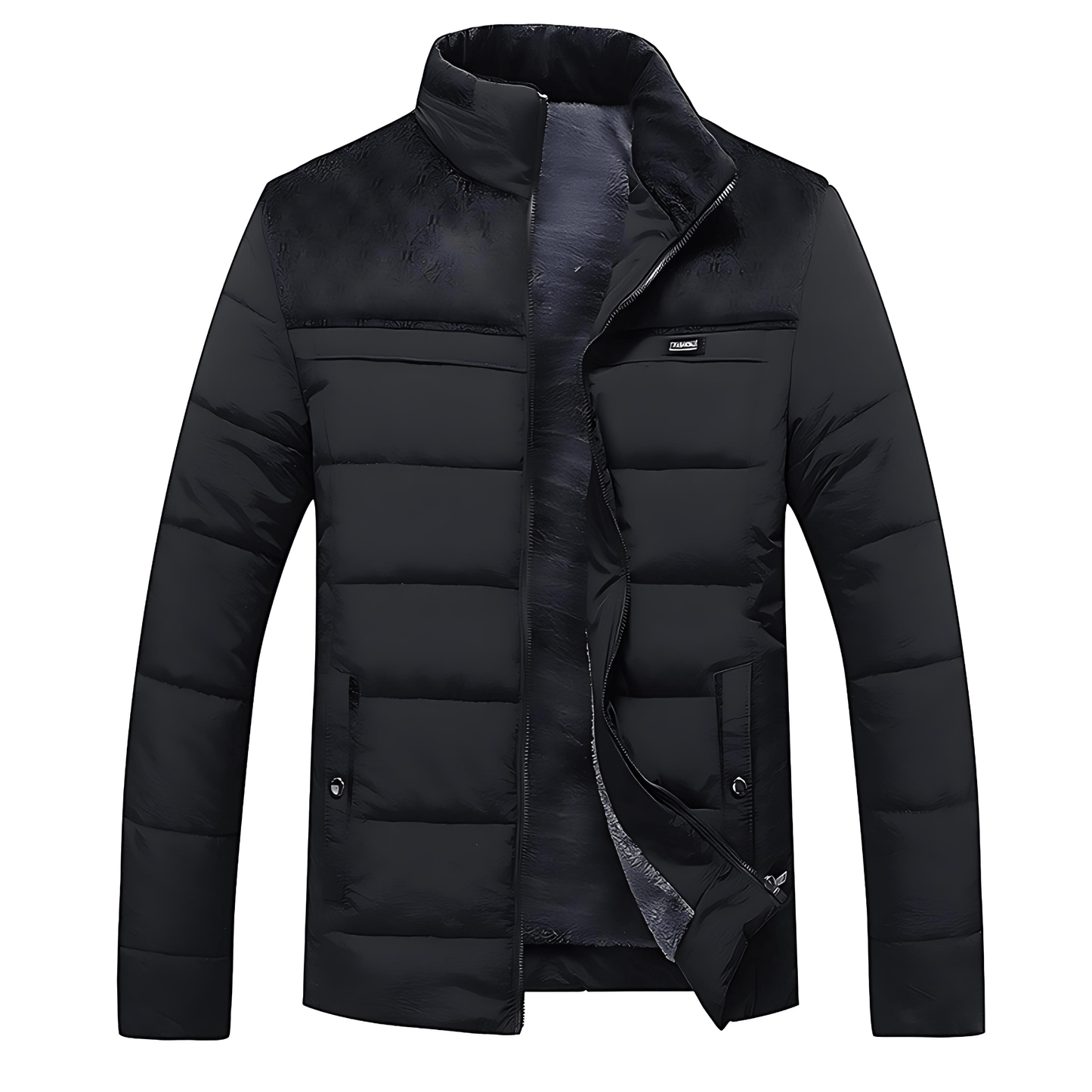 Warm Padded Stand-Up Collar Winter Coat - OutfitLondon