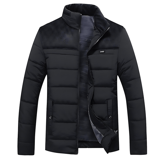 Warm Padded Stand-Up Collar Winter Coat - OutfitLondon
