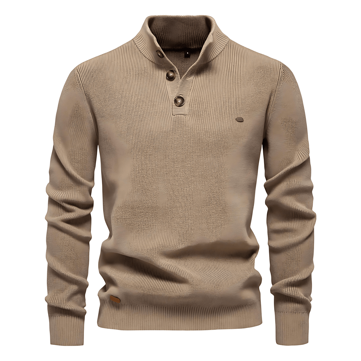 Classic Crew Neck Fitted Knit Sweater - OutfitLondon