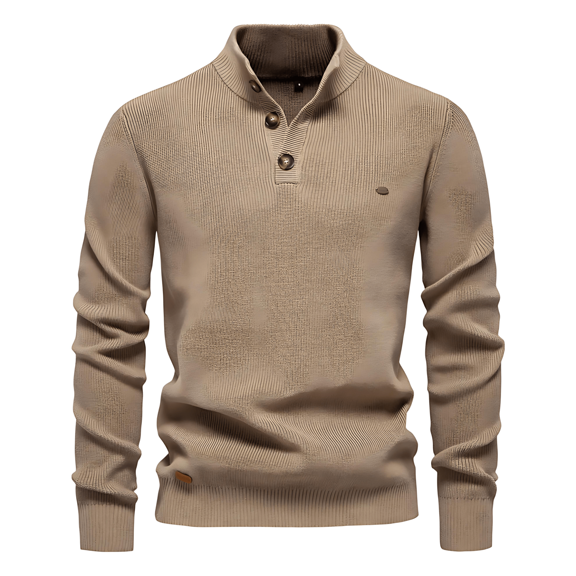 Classic Crew Neck Fitted Knit Sweater - OutfitLondon