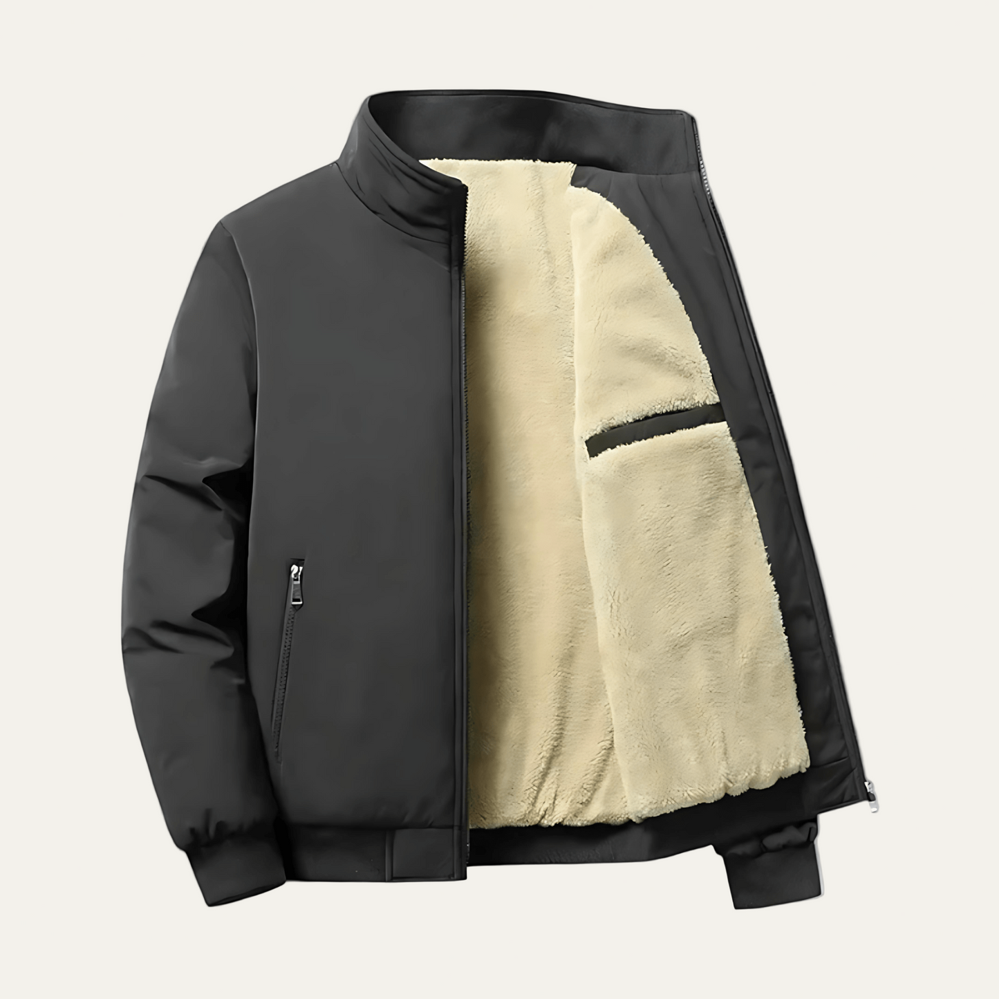 Warm Insulated Mens Faux Fur Jacket - OutfitLondon
